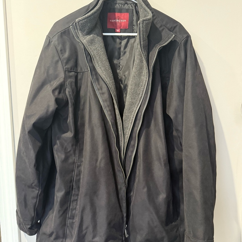 Covington Black Jacket with Double Zipper